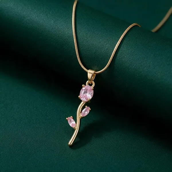 Women_S_Gold_Plated_Crystal_Pendant_Necklace