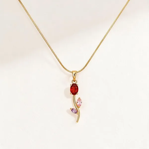 Women_S_Gold_Plated_Floral_Pendant_Necklace