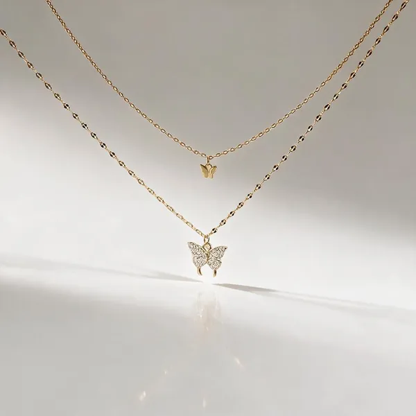 Butterfly_Pendant_Layered_Locket_Necklace
