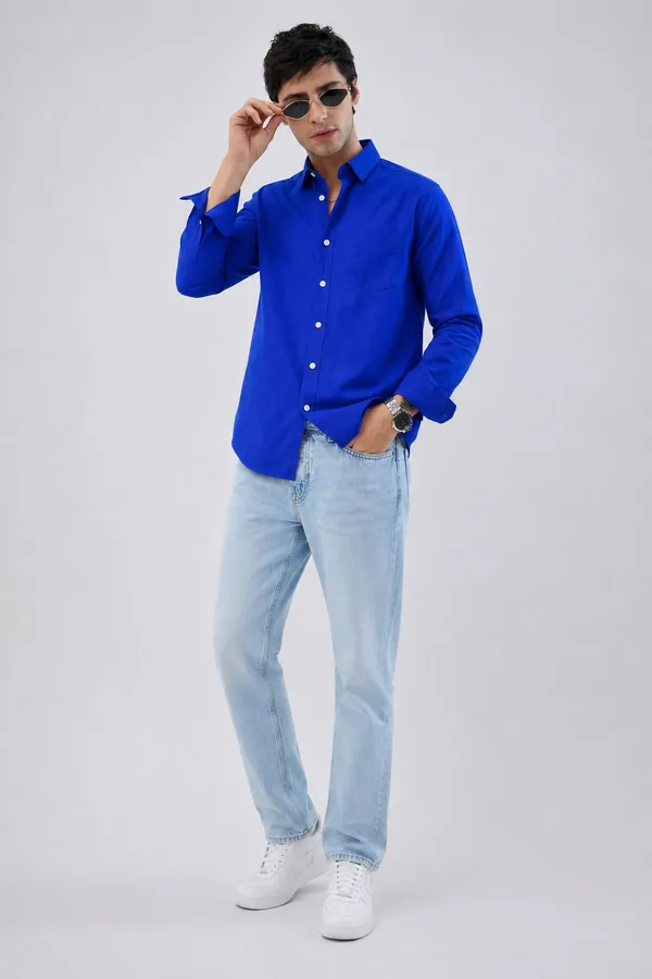 Blue_Cotton_Relaxed_Fit_Solid_Shirt_For_Men