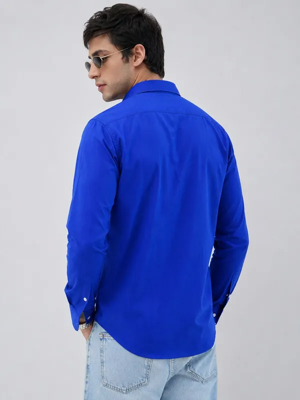 Blue_Cotton_Relaxed_Fit_Solid_Shirt_For_Men