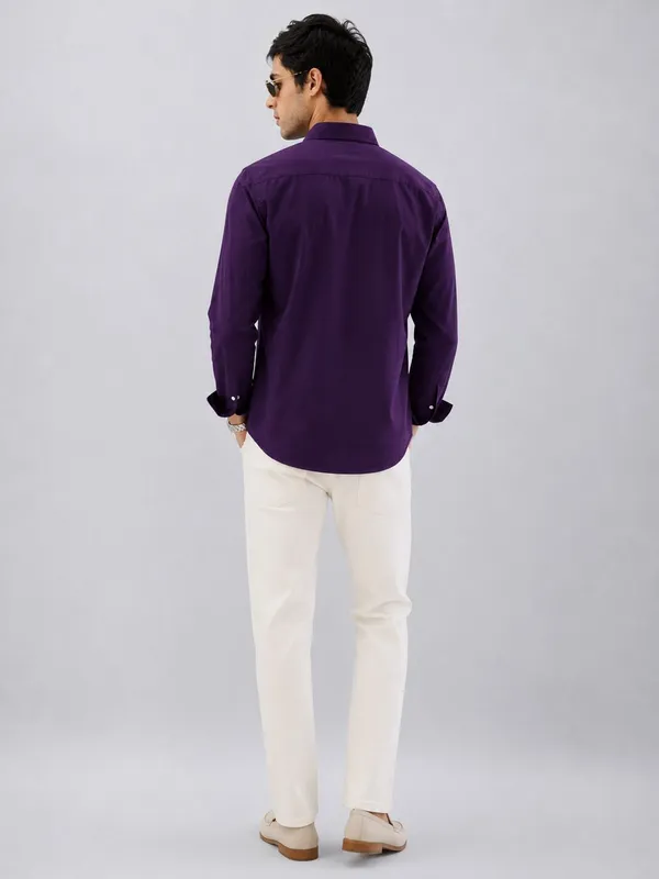Purple_Cotton_Regular_Fit_Solid_Shirt_For_Men