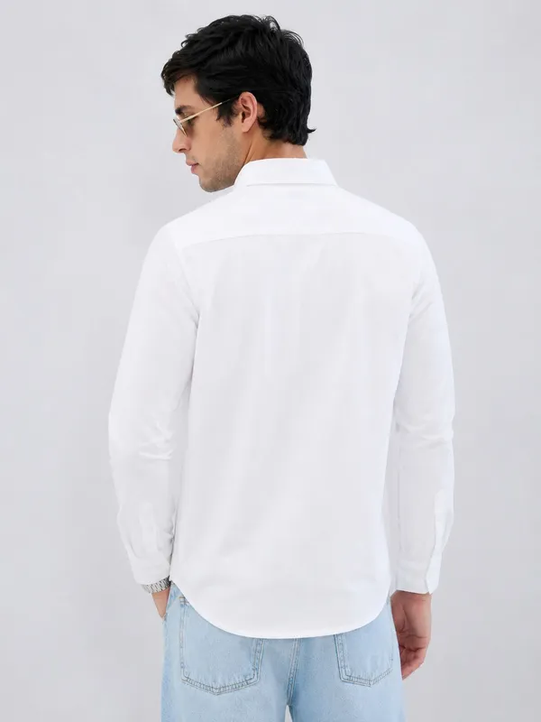 Netto_Uomo_Men_Solid_Casual_White_Shirt