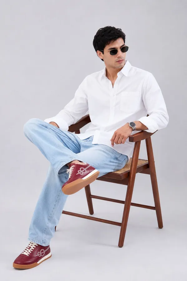 Netto_Uomo_Men_Solid_Casual_White_Shirt