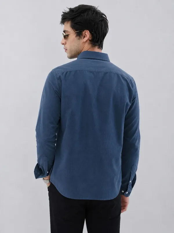 Netto_Uomo_Men_Solid_Casual_Grey_Melange_Shirt