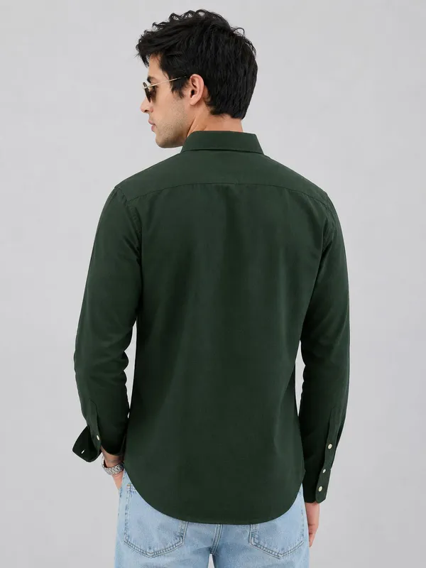 Green_Cotton_Regular_Fit_Solid_Shirt_For_Men
