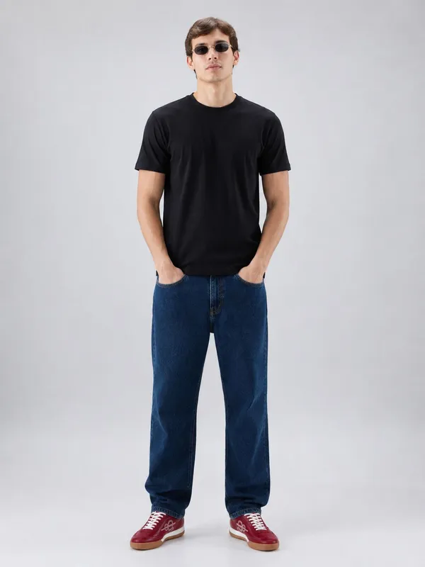 Black_Cotton_Regular_Fit_Solid_T_Shirt_For_Men