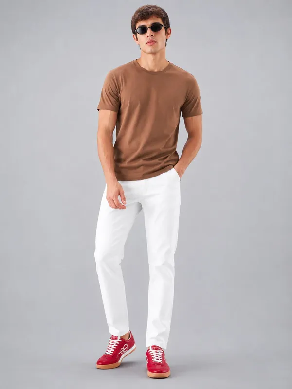 Brown_Cotton_Regular_Fit_Solid_T_Shirt_For_Men