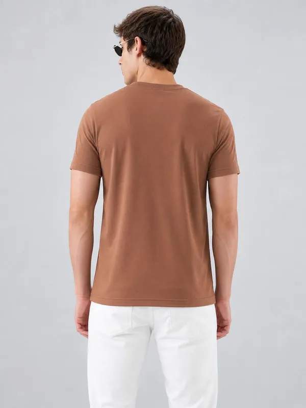 Brown_Cotton_Regular_Fit_Solid_T_Shirt_For_Men