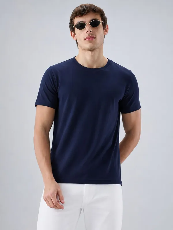 Navy_Blue_Cotton_Regular_Fit_Solid_T_Shirt_For_Men