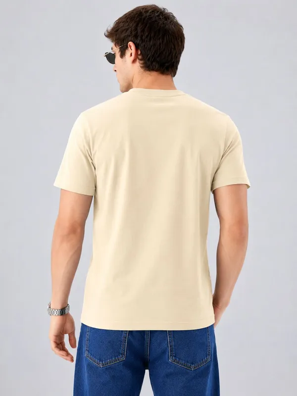 Beige_Cotton_Regular_Fit_Solid_T_Shirt_For_Men