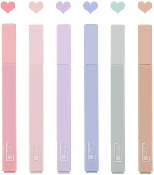 Dpiszone_Aesthetic_Pastel_Highlighter_For_College_Student_School_Office_Bank_Etc_(Set_Of_6,_Multicolor)