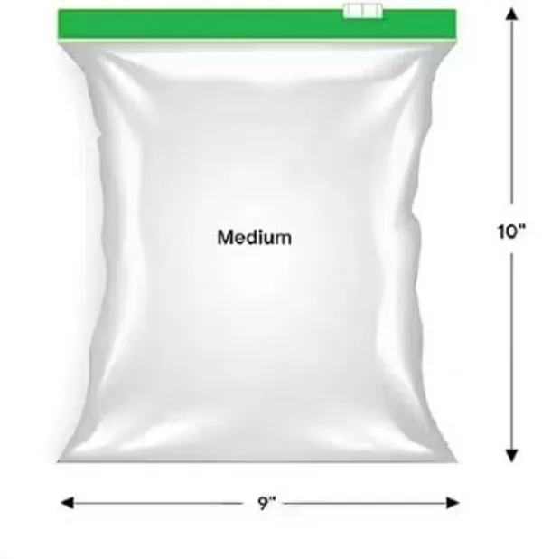 Utsav_Reusable_Ziplock_Bags_Green_Seal__Pack_Of_25_Plastic_Storage_Pouch_(Pack_Of_25)
