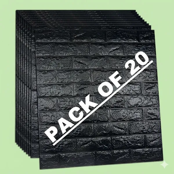 Utsav_70_Cm_X_5_Cm_Waterproof_Abstract_Vinyl_Wallpaper_(Black,_Pack_Of_20)