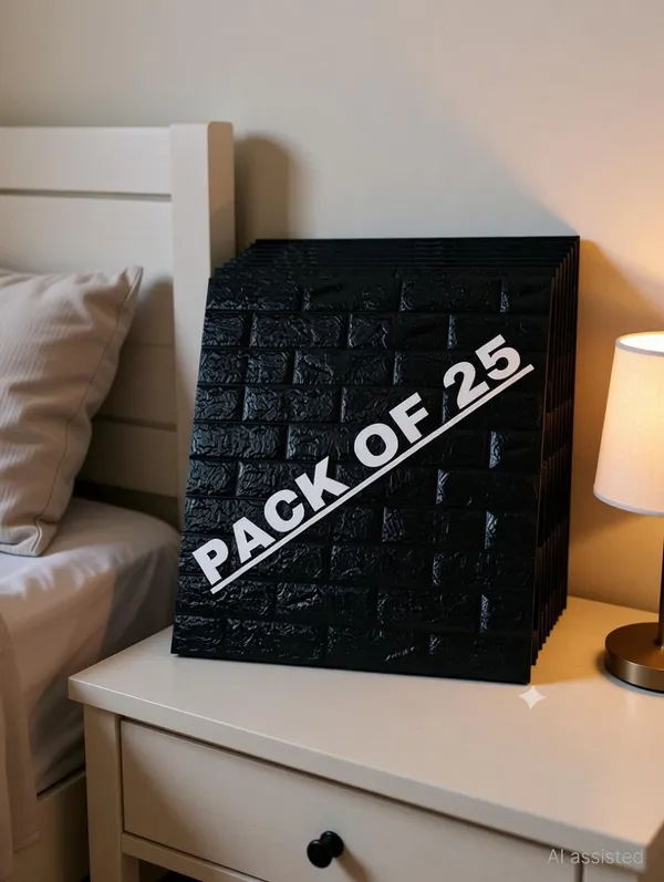 Utsav_70_Cm_X_5_Cm_Waterproof_Abstract_Vinyl_Wallpaper_(Black,_Pack_Of_25)