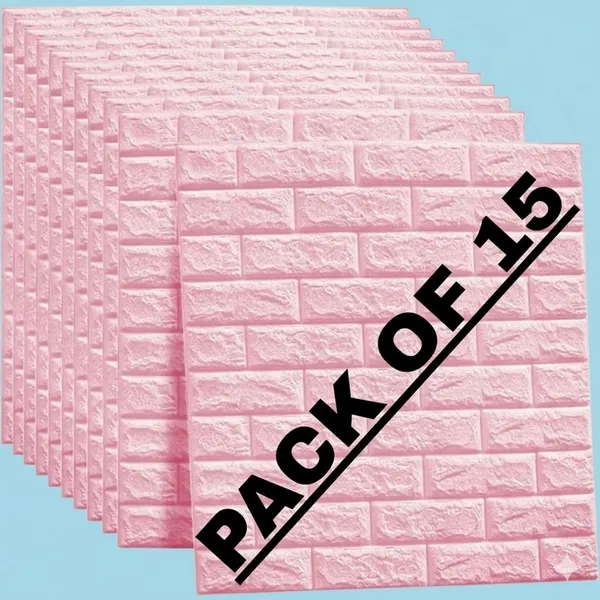Utsav_70_Cm_X_5_Cm_Waterproof_Abstract_Vinyl_Wallpaper_(Pink,_Pack_Of_15)