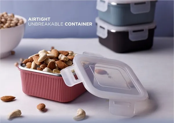Amba_R_Kitchenware_Square_Stainless_Steel_Lunch_Tiffin_Box_Premium_Dry_Fruit_Container_Compact_400ml_Storage_Solution
