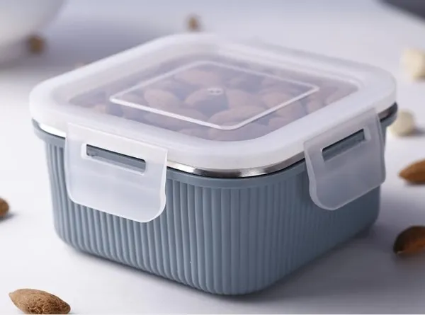 Amba_R_Kitchenware_Square_Stainless_Steel_Lunch_Tiffin_Box_Premium_Dry_Fruit_Container_Compact_400ml_Storage_Solution