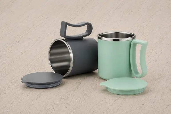 Stainless_Steel_Green_And_Grey_Solid_Lidded_Mug_Set_Of_2