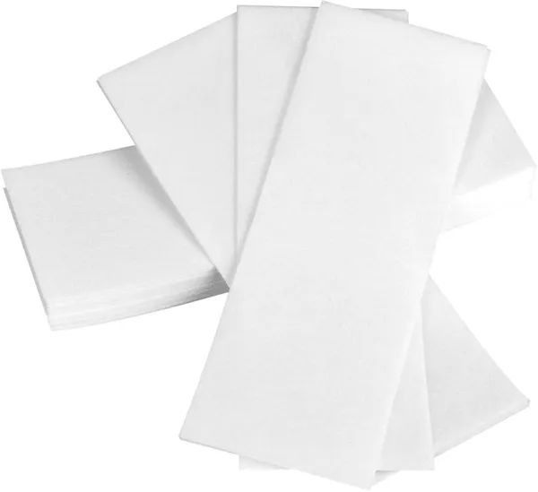 Bafli_Waxing_Strips_Plain_Disposable_white_Color_Wax_Strips_Easy_&_Safe_100_gsm_Strips_(100_Strips)