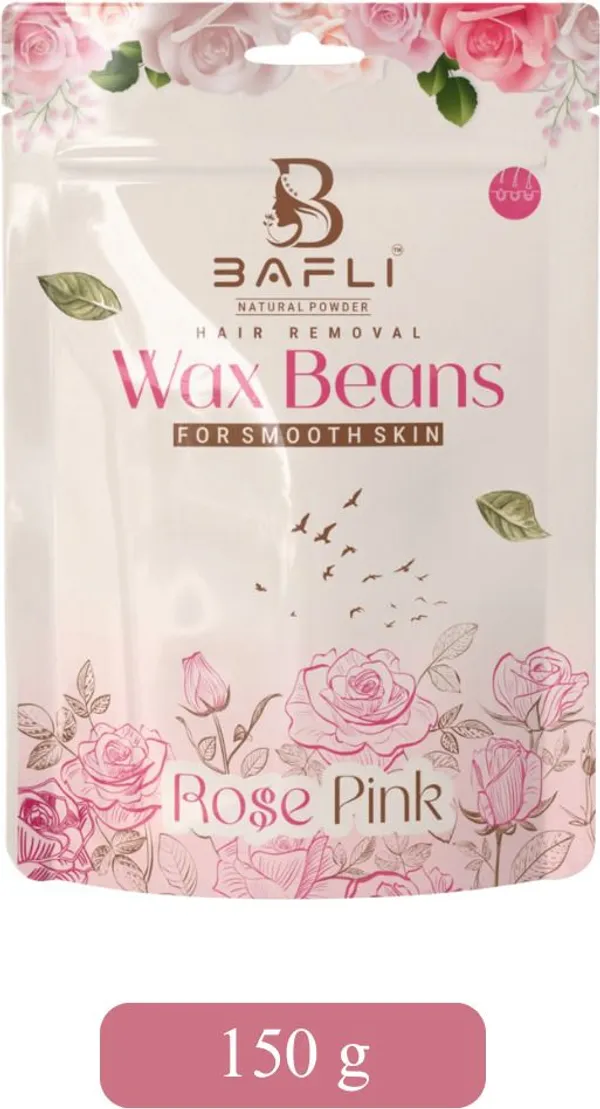 Bafli_Hard_Wax_Beans_For_Face,_Eyebrow_,Back,_Chest,_bikini_area_|_ROSE_PINIK_Wax_(150_g)