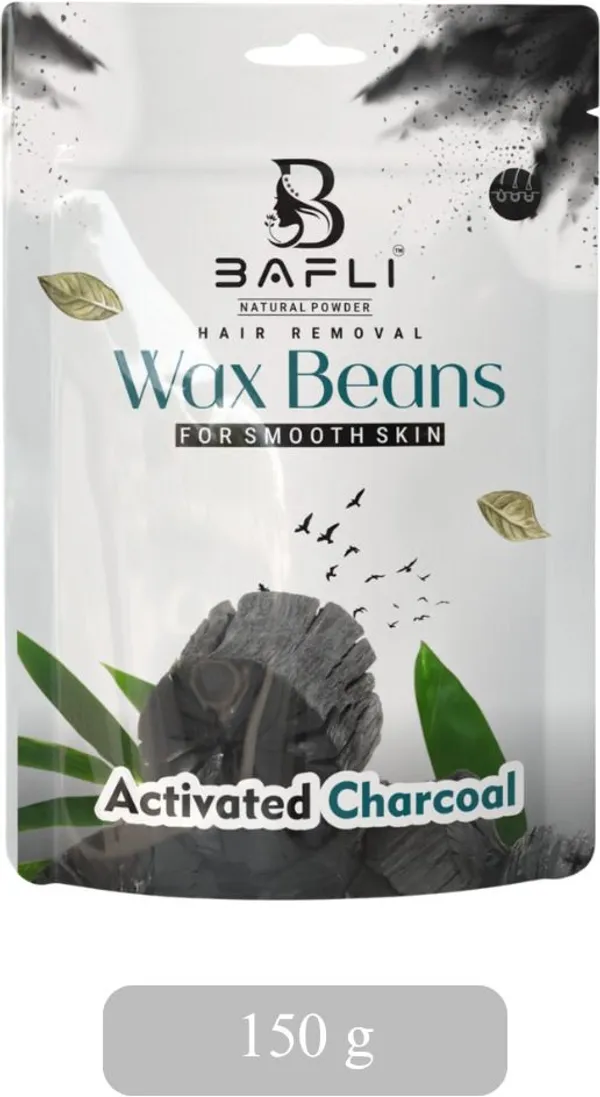 Bafli_Hair_Removal_Brazilian_Hard_Wax_Beans_For_Face,_Bikini_Areas_|ACTIVETED_CHACOAL_Wax_(150_g)