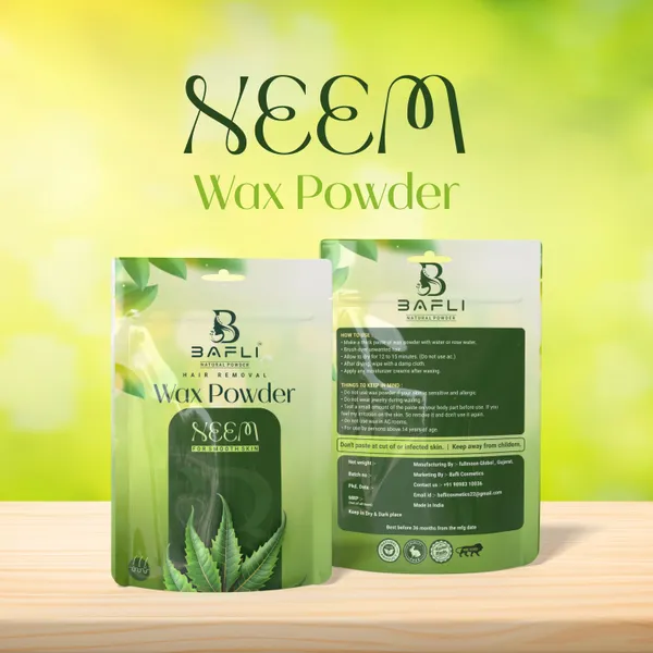 Bafli_Hair_removal_herbal_wax_powder_for_body_and_bikini_and_face_|NEEM_Powder_(100_g)