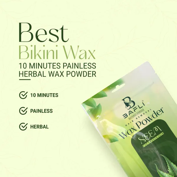 Bafli_Hair_removal_herbal_wax_powder_for_body_and_bikini_and_face_|NEEM_Powder_(100_g)
