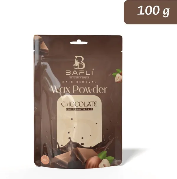 Bafli_Hair_removal_herbal_wax_powder_for_body_and_bikini_and_face|CHOCOLATE_Powder_(100_g)