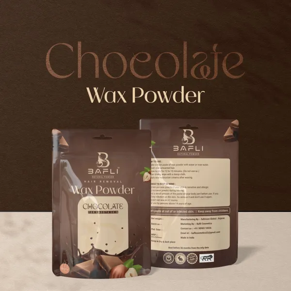 Bafli_Hair_removal_herbal_wax_powder_for_body_and_bikini_and_face|CHOCOLATE_Powder_(100_g)