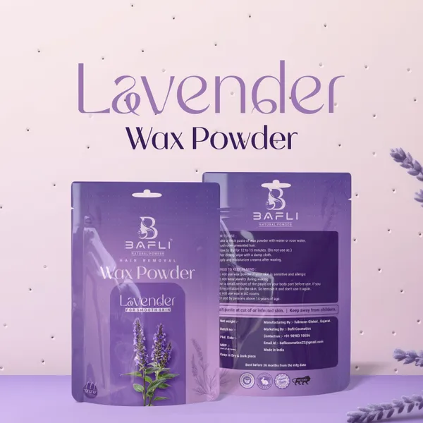 Bafli_Hair_removal_herbal_wax_powder_for_body_and_bikini_and_face_|_LAVENDER_Powder_(100_g)