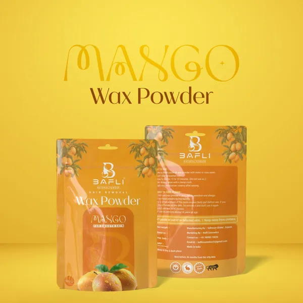 Bafli_Hair_removal_herbal_wax_powder_for_body_and_bikini_and_face_|MANGO_Powder_(100_g)