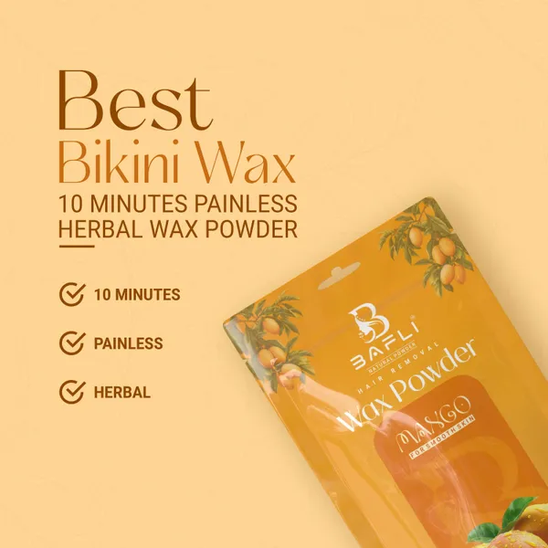 Bafli_Hair_removal_herbal_wax_powder_for_body_and_bikini_and_face_|MANGO_Powder_(100_g)
