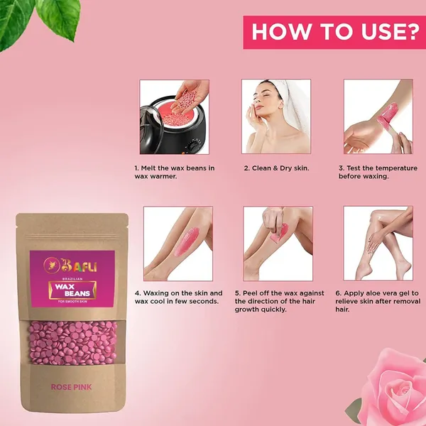 Bafli_Hair_removal_herbal_wax_beans_for_body_and_bikini_ROSE_PINK_Wax_(100_g)