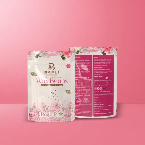 Bafli_Hair_Removal_Brazilian_Hard_Wax_Beans_|ROSE_PINK_(100_g)_Wax_(100_g)