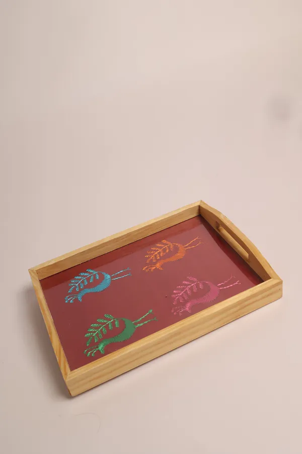 Phulkari__Serving_Tray-_Red
