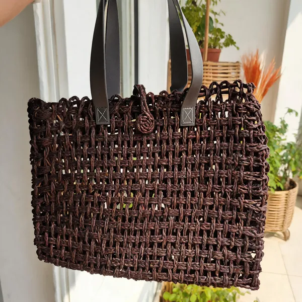Mesh_Bag-_Brown(Leather_Handle)