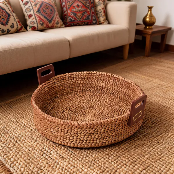 Hogla_Round_Basket(With_wooden_Handles)