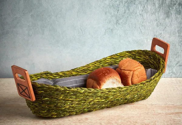 Bread_Basket-_Green(Wooden_Handles)