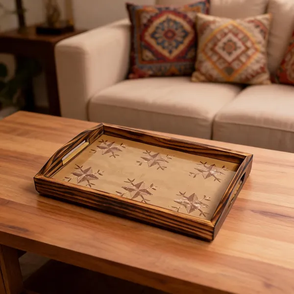Phulkari_Serving_tray-_Golden