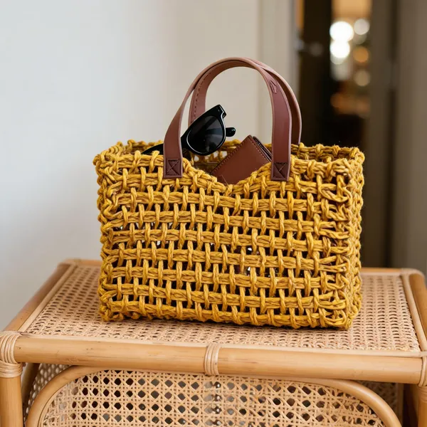 Mesh_Bag-_Mustard(With_Leather_Handle)