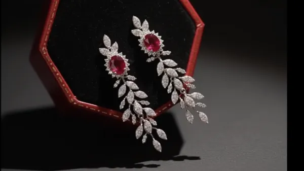 Red_Silver-Tone_Leaf_Drop_Earrings_for_Women