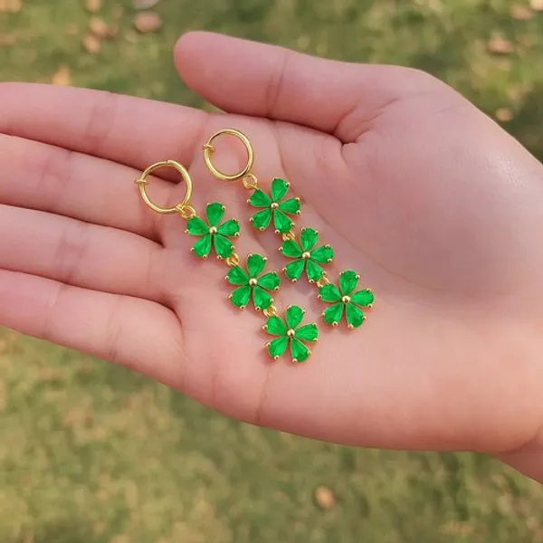 Green_And_Gold_Brass_Dangle_Earrings_For_Women