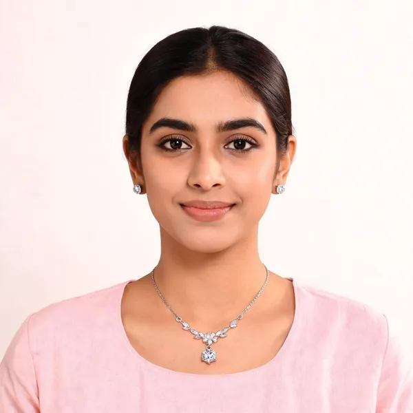 Silver_Brass_Necklace_&_Earrings_Set_For_Women