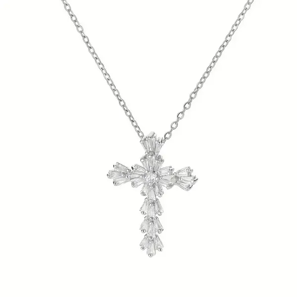 Silver_Tone_Crystal_Cross_Pendant_Necklace_for_Women