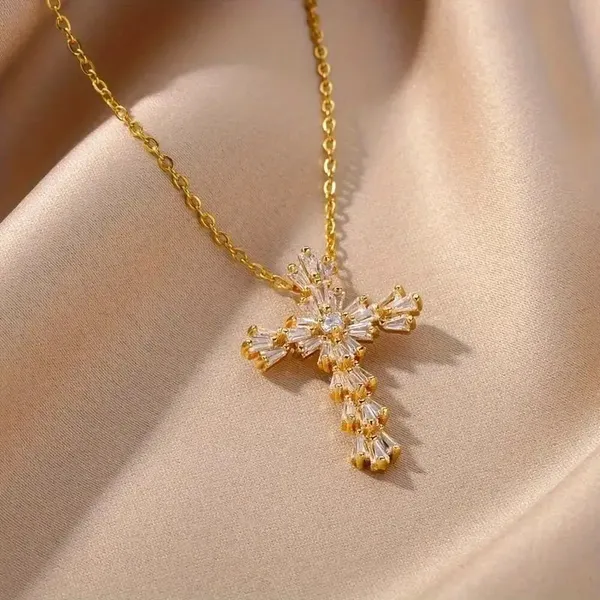 Gold_Tone_Crystal_Cross_Pendant_Necklace_for_Women
