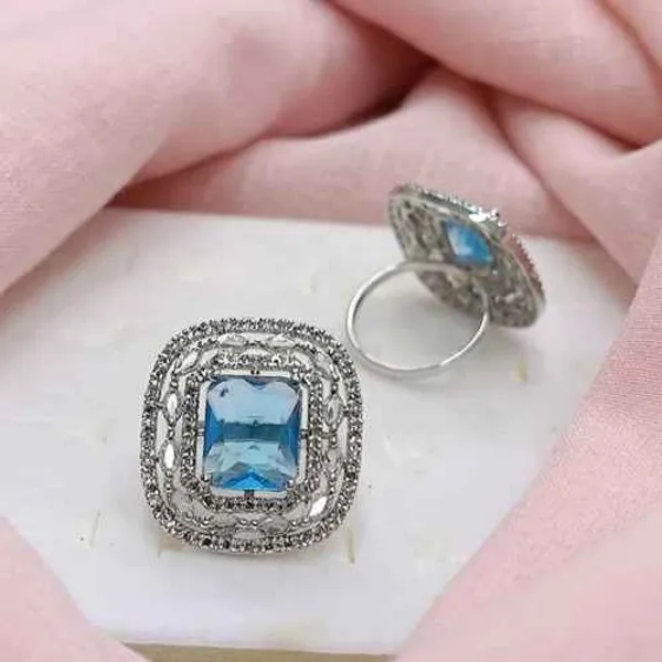 Blue_Brass_Ring_Set_For_Women