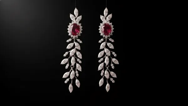 Red_Silver-Tone_Leaf_Drop_Earrings_for_Women