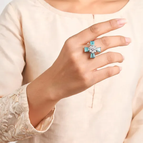 Silver_Brass_Cross_Ring_For_Women