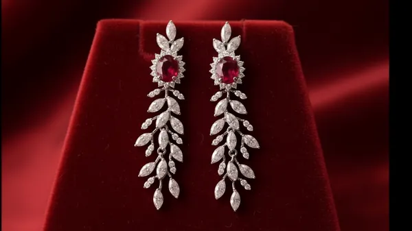 Red_Silver-Tone_Leaf_Drop_Earrings_for_Women